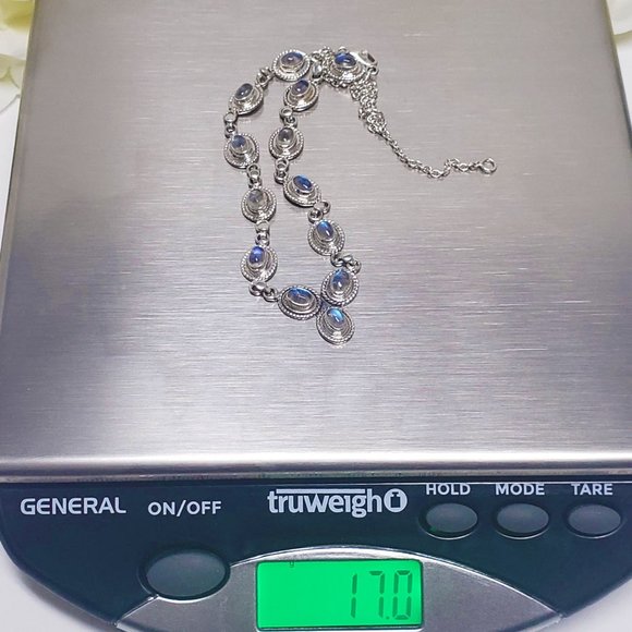 Vintage Moonstone Necklace in 925 Silver - Picture 7 of 7